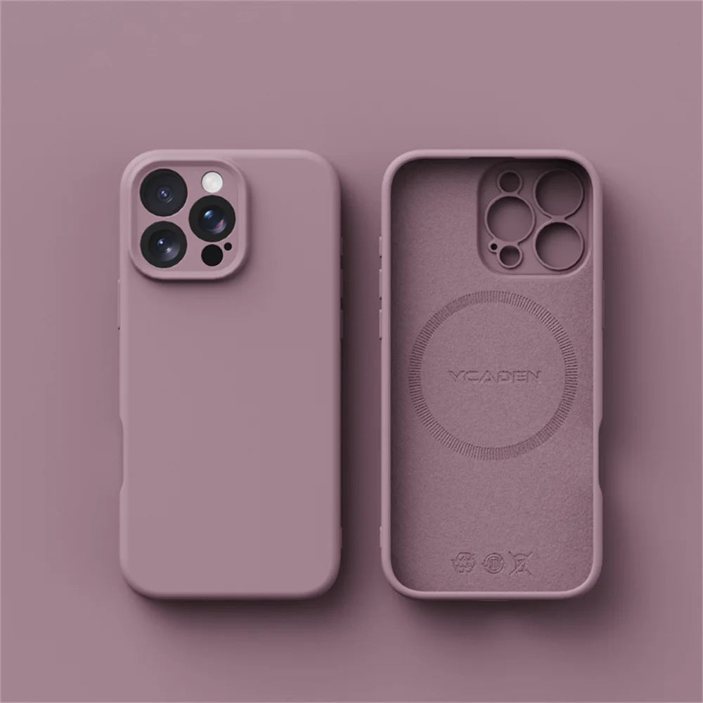 Luxury Liquid Silicone For Magsafe Case For iPhone 17 Air 16 Plus 15 14 13 12 Pro Max 17Pro Wireless Charging Skin Smooth Cover MainResell