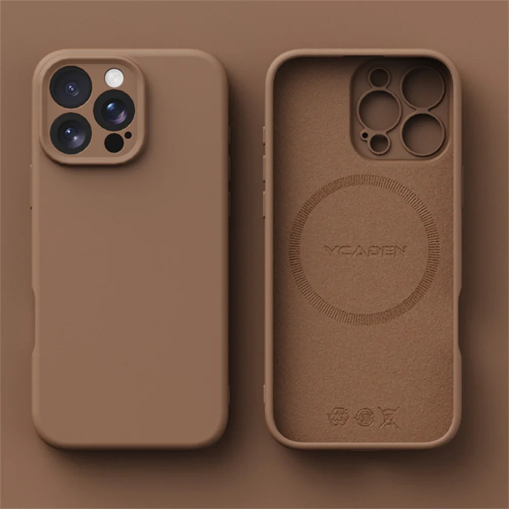Luxury Liquid Silicone For Magsafe Case For iPhone 17 Air 16 Plus 15 14 13 12 Pro Max 17Pro Wireless Charging Skin Smooth Cover MainResell