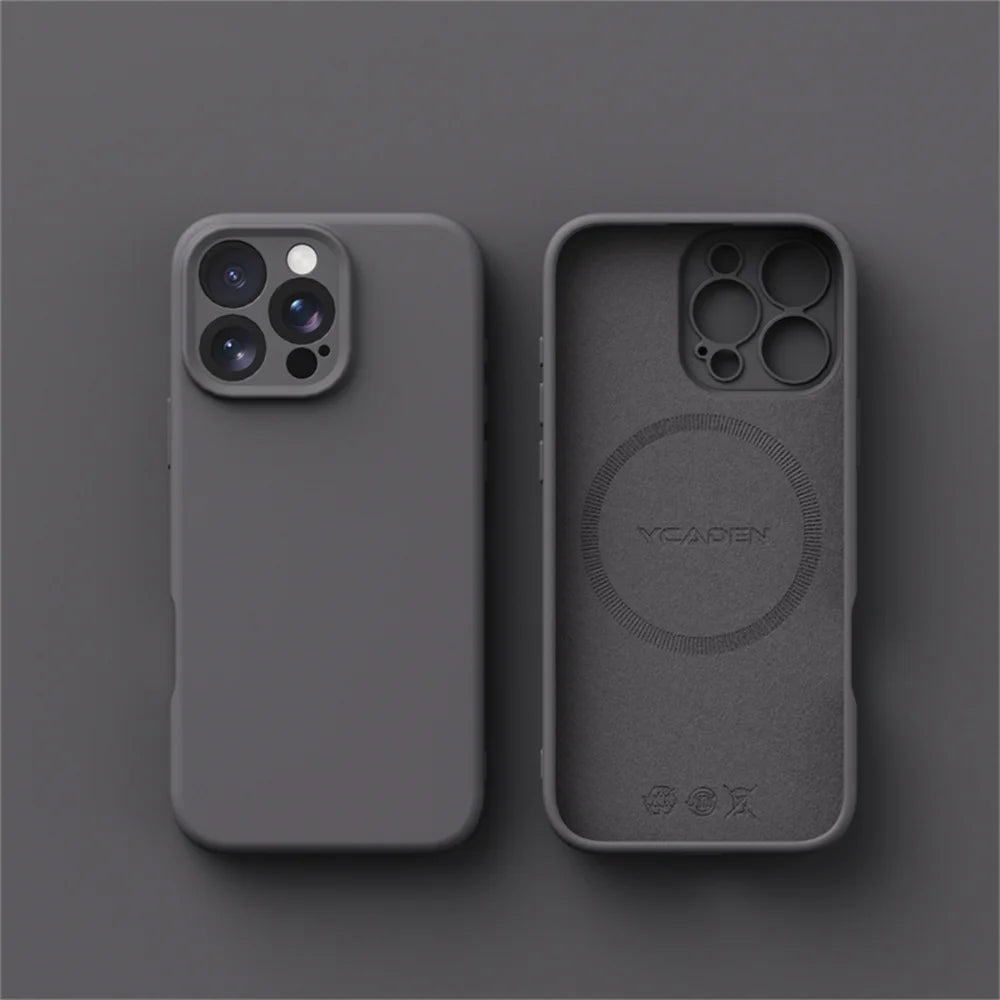 Luxury Liquid Silicone For Magsafe Case For iPhone 17 Air 16 Plus 15 14 13 12 Pro Max 17Pro Wireless Charging Skin Smooth Cover MainResell